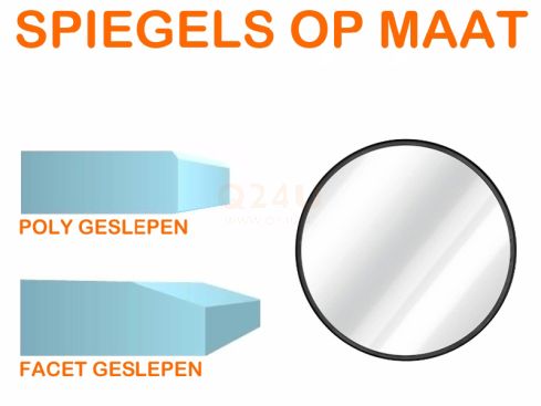 Spiegel op maat 6 mm rond (Facet geslepen)