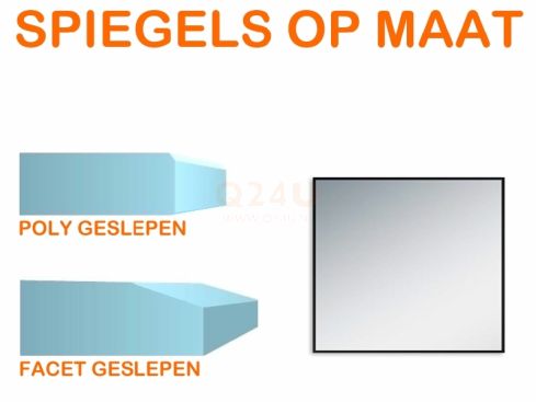 Spiegel op maat 4 mm vierkant (Poly geslepen)
