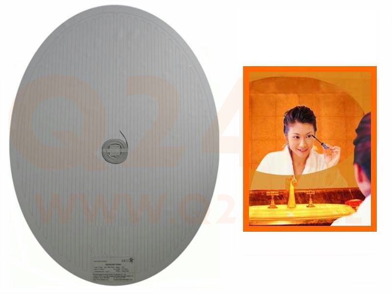 Badkamer spiegelverwarming Ovaal 600 × 800 mm, 60 x 80 cm 230 volt