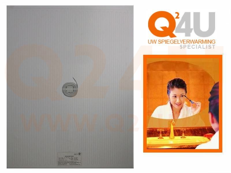 Badkamer spiegelverwarming Rechthoek 1300 × 500 mm, 130 x 50 cm 230 volt