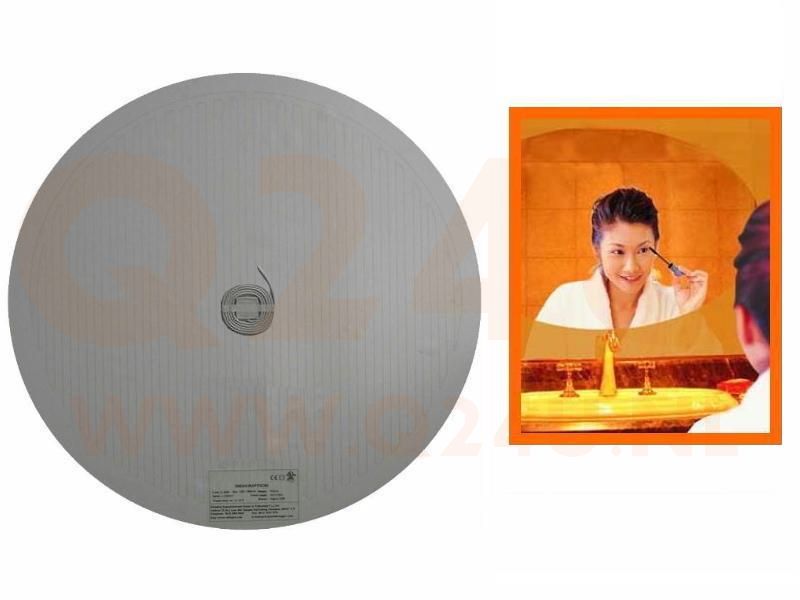 Badkamer spiegelverwarming Rond 400 mm, 40 cm  24 volt