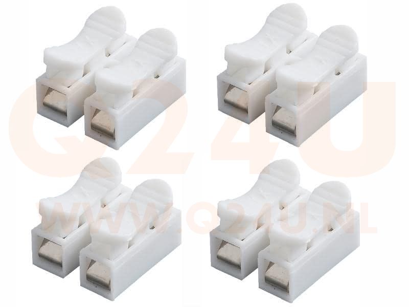 Quick-connect Terminal CH-2, 230 volt - zonder schroeven, 4 stuks