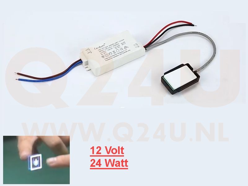 Corbett KBT-12v24A 12v 24w LED driver met touch sensor - schakelaar
