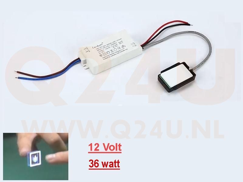 Corbett KBT-12v36A 12v 36w LED driver met touch sensor - schakelaar
