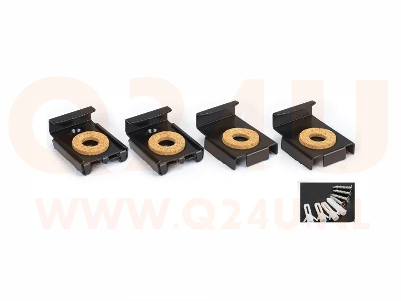 Spiegelklemset zwaar model - zwart