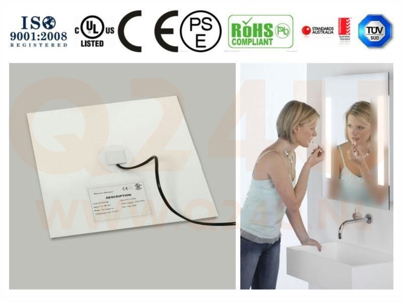 Badkamer spiegelverwarming Rechthoek 200 × 300 mm, 20 x 30 cm 230 volt