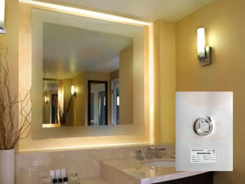 Badkamer spiegelverwarming Rechthoek 200 × 400 mm, 20 x 40 cm 230 volt