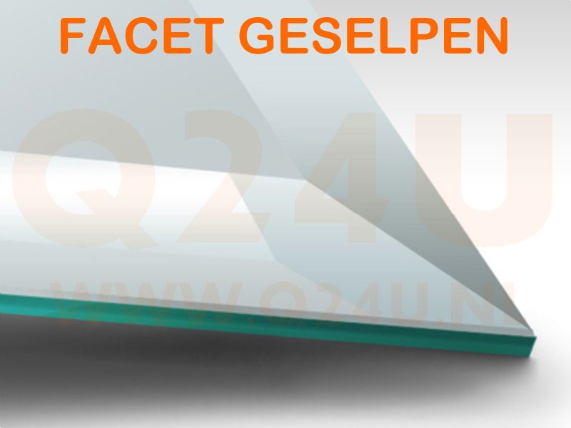 Spiegel op maat 6 mm met schuine kant (Facet geslepen)