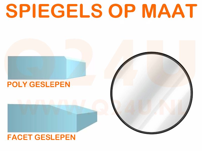 Spiegel op maat 6 mm rond (Poly geslepen)
