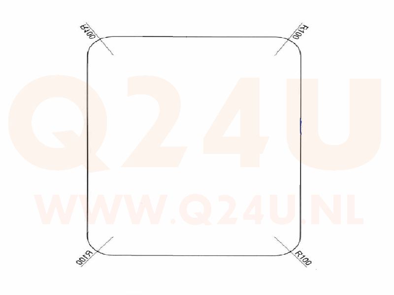 Badkamer spiegelverwarming Vierkant 940x940 mm R100 230 volt