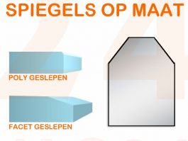 Ochtend Toegangsprijs heel SpiegelVerwarming4U.nl Spiegel op maat 4 mm met schuine kant (Facet geslepen)  SpiegelVerwarming4U.nl